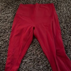 Red lululemon leggings